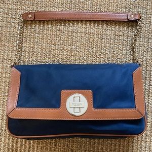 Kate Spade, navy blue, evening shoulder bag